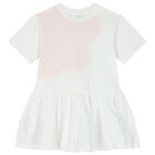 فستان بنات بطبعة الزهور باللون الأبيض, 1, hi-res